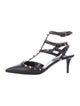 Valentino Rockstud Accents Leather T-Strap Pumps