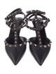 Valentino Rockstud Accents Leather T-Strap Pumps