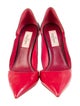 Valentino Patent Leather Scalloped Accent D'Orsay Pumps