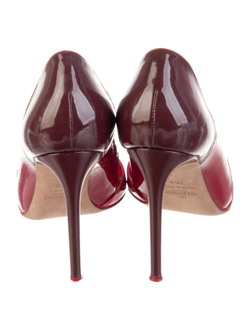Valentino Patent Leather Scalloped Accent D'Orsay Pumps