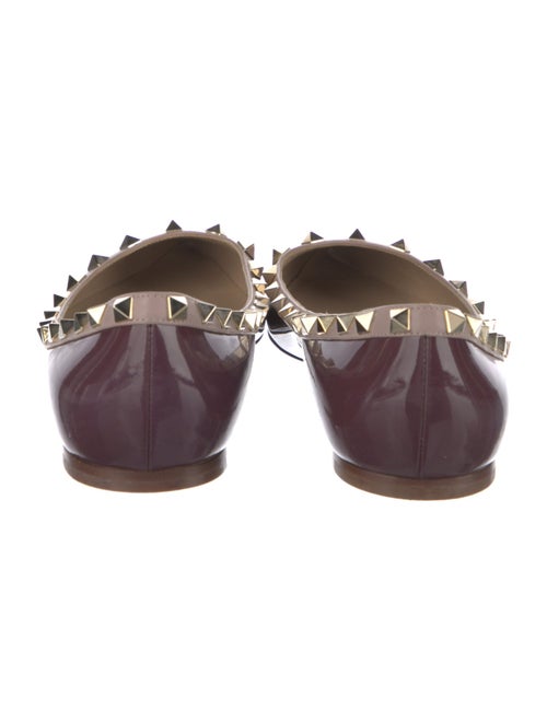 Valentino Rockstud Accents Patent Leather Ballet Flats