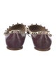 Valentino Rockstud Accents Patent Leather Ballet Flats