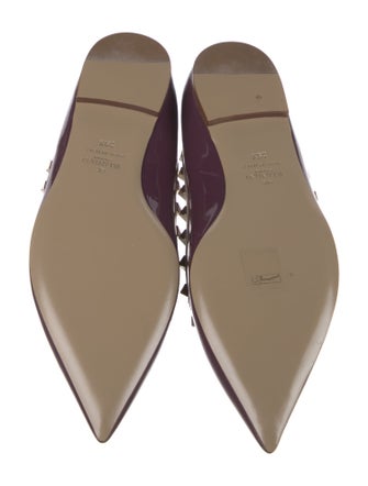 Valentino Rockstud Accents Patent Leather Ballet Flats