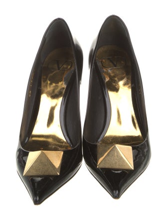 Valentino Rockstud Accents Patent Leather Pumps