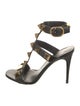 Valentino Rockstud Accents Leather T-Strap Sandals