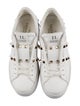 Valentino Rockstud Accents Leather Sneakers