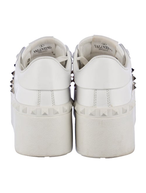 Valentino Rockstud Accents Leather Sneakers