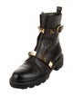 Valentino Rockstud Accents Leather Combat Boots