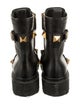 Valentino Rockstud Accents Leather Combat Boots