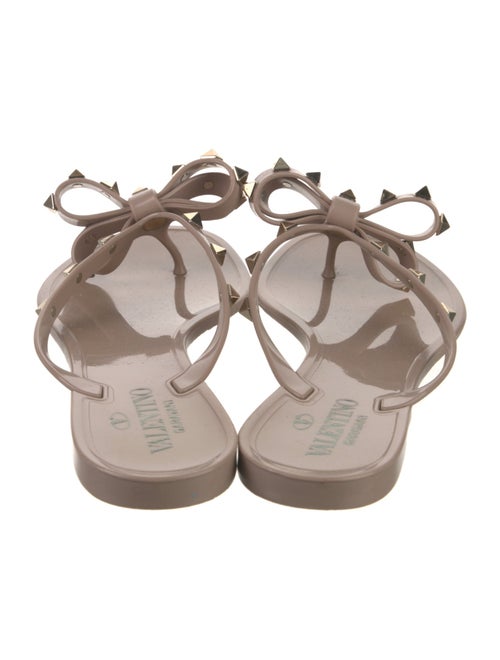 Valentino Rockstud Accents Bow Accents Slides