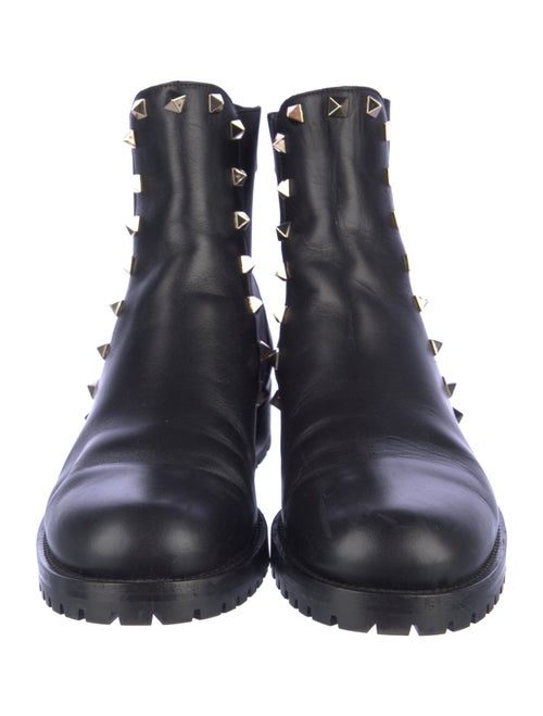 Valentino Rockstud Accents Leather Chelsea Boots