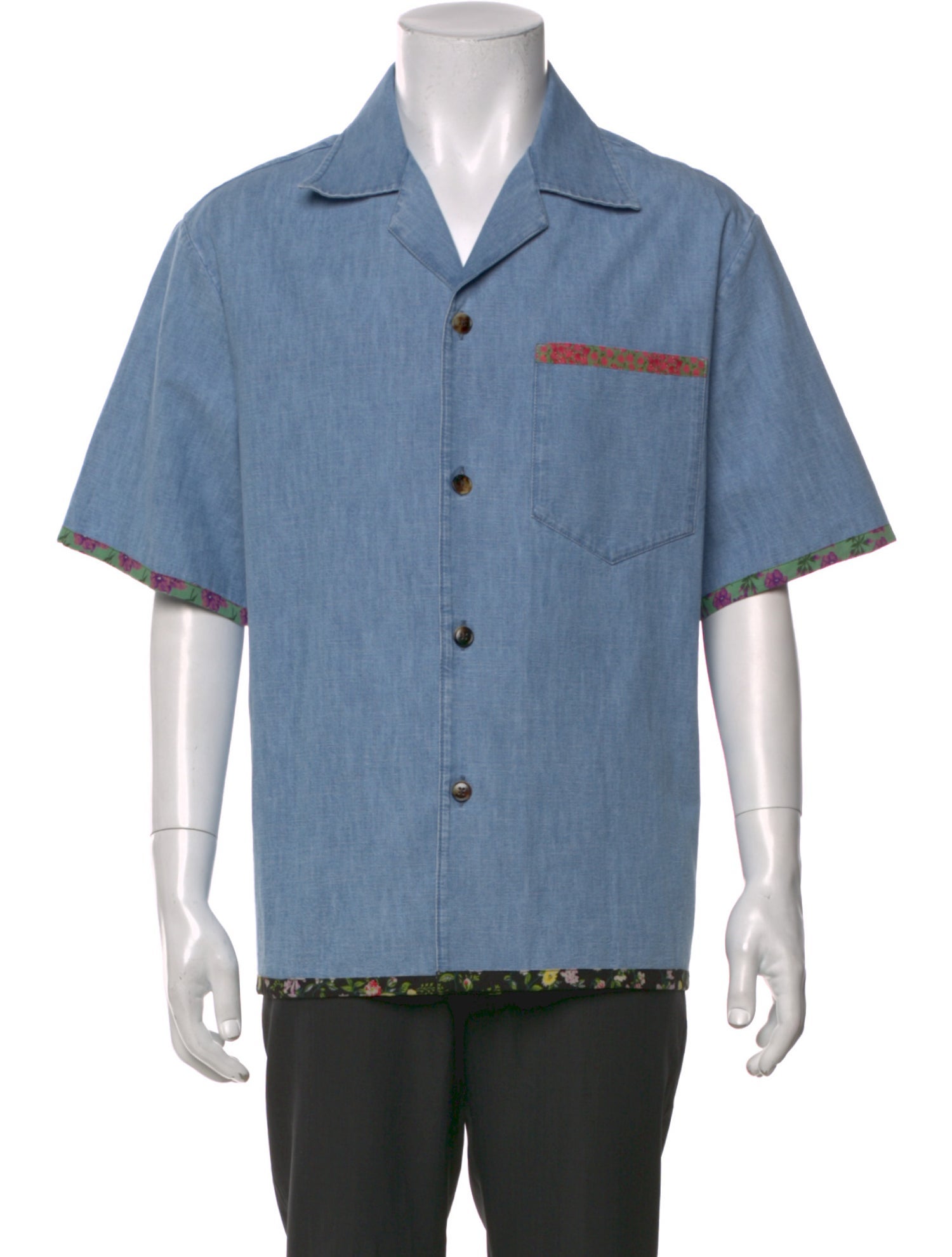 Valentino Short Sleeve Denim Shirt