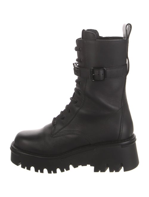 Valentino Leather Combat Boots