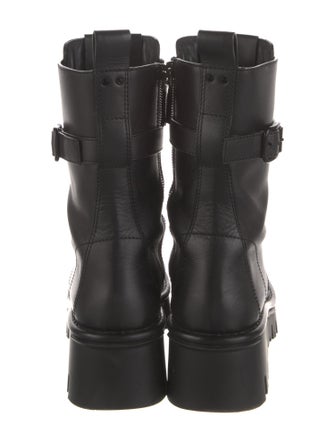 Valentino Leather Combat Boots
