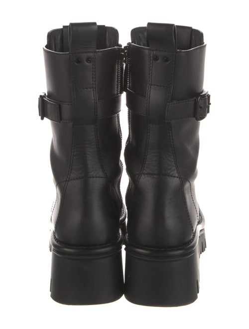 Valentino Leather Combat Boots