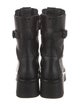Valentino Leather Combat Boots