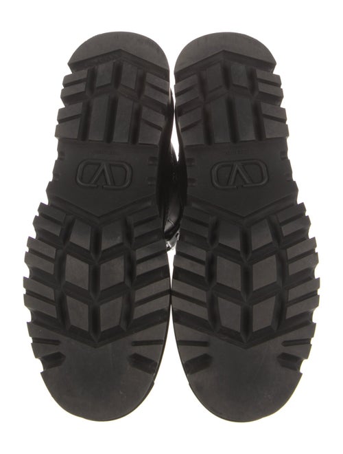Valentino Leather Combat Boots