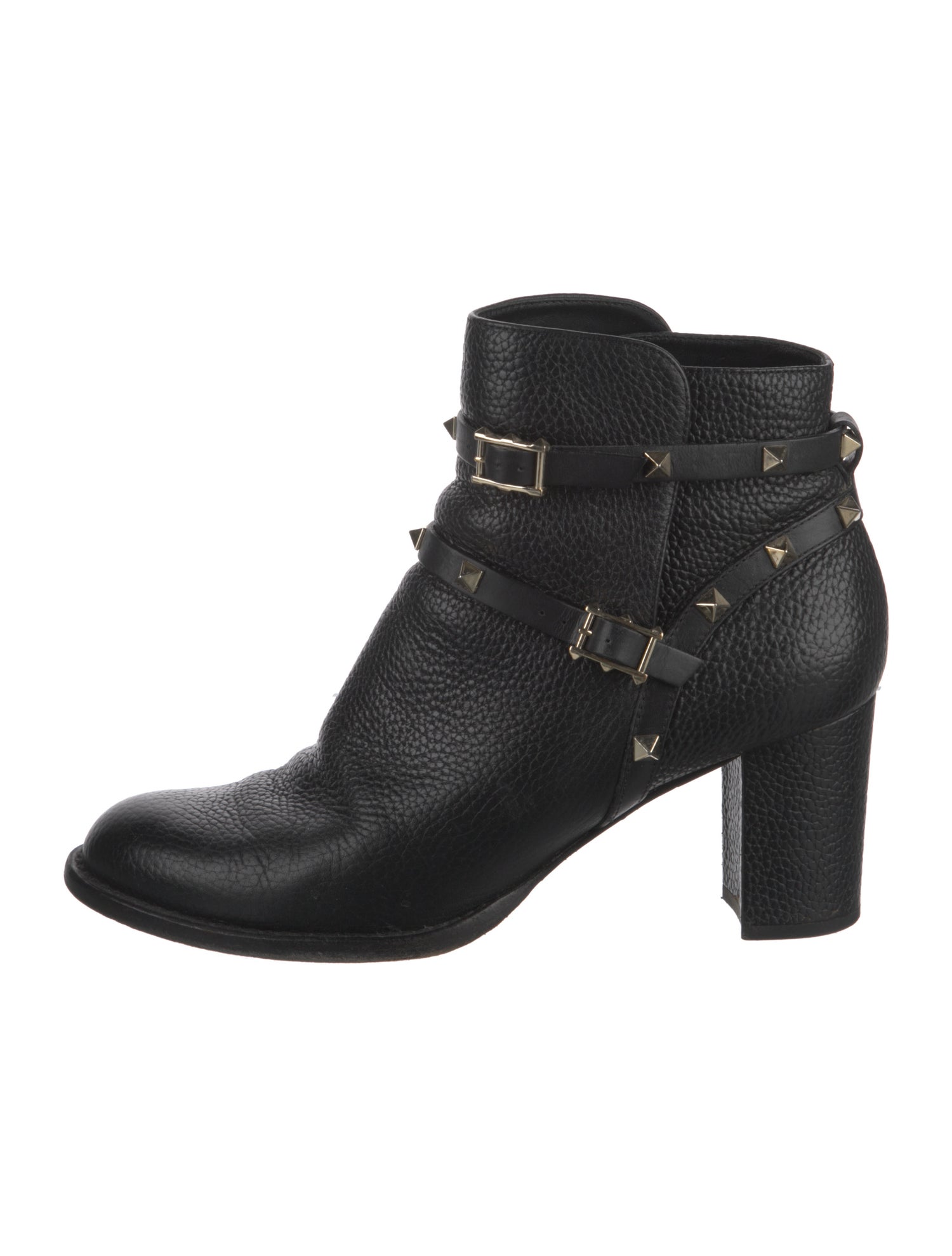 Valentino Rockstud Accents Leather Boots