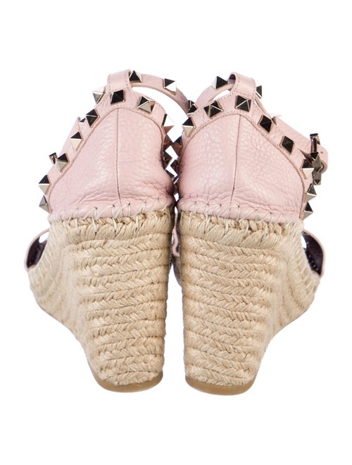 Valentino Rockstud Accents Leather Espadrilles