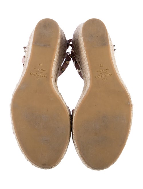 Valentino Rockstud Accents Leather Espadrilles