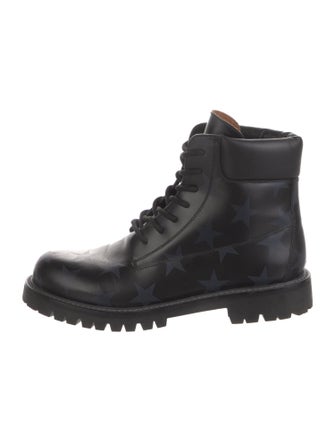 Valentino Leather Combat Boots