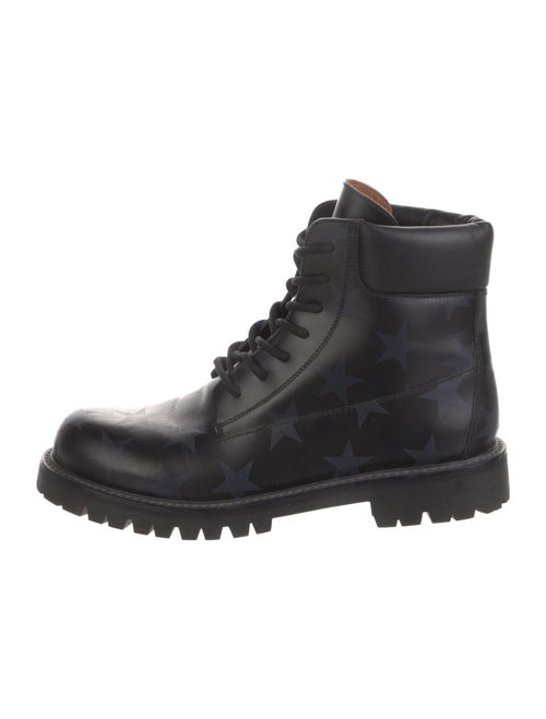Valentino Leather Combat Boots