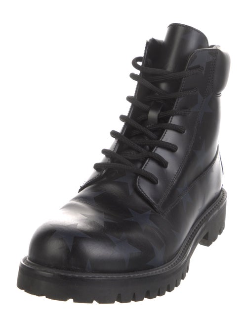 Valentino Leather Combat Boots
