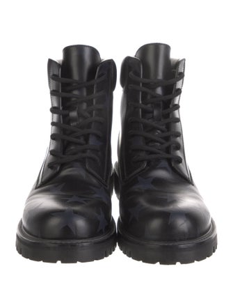 Valentino Leather Combat Boots
