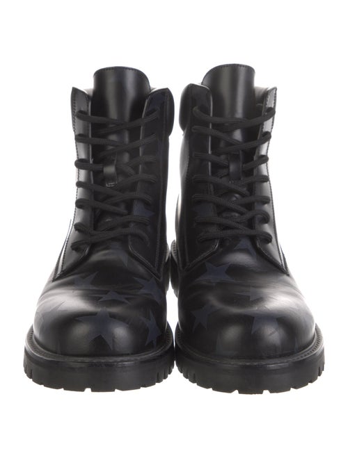 Valentino Leather Combat Boots