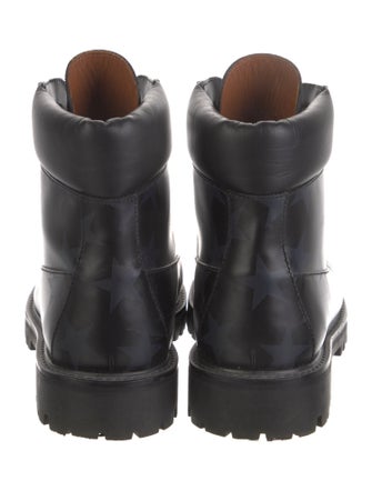 Valentino Leather Combat Boots