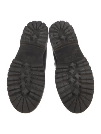 Valentino Leather Combat Boots