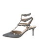 Valentino Rockstud Accents Leather T-Strap Pumps