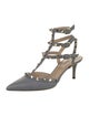 Valentino Rockstud Accents Leather T-Strap Pumps