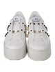 Valentino Rockstud Accents Leather Sneakers