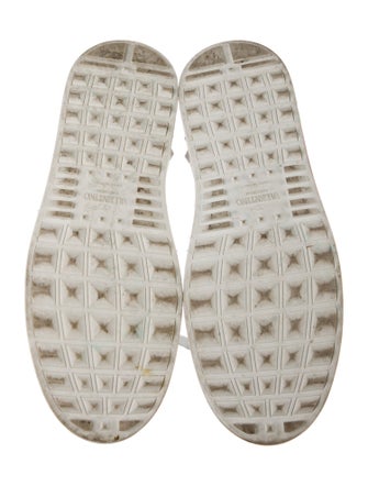 Valentino Rockstud Accents Leather Sneakers