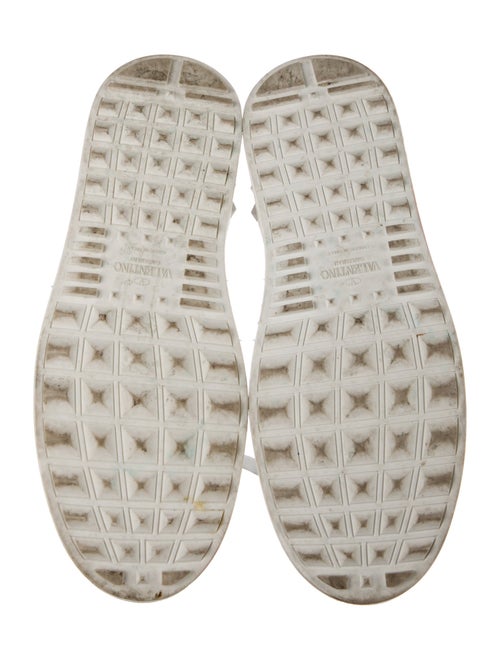 Valentino Rockstud Accents Leather Sneakers