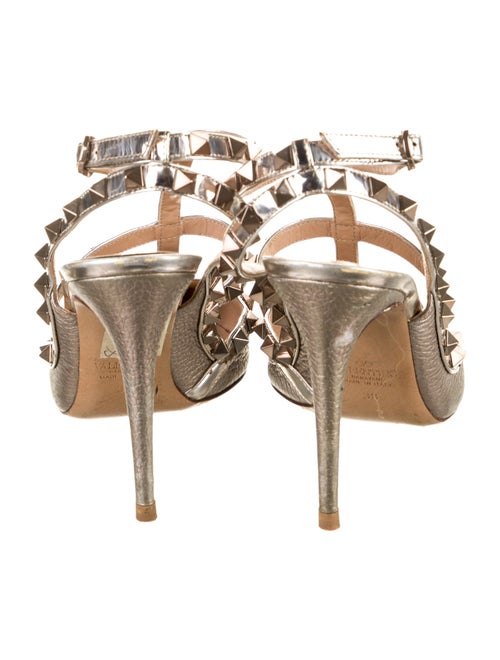 Valentino Rockstud Accents Leather T-Strap Pumps