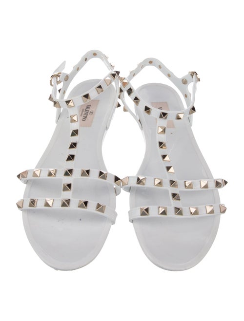 Valentino Rockstud Accents Rubber Gladiator Sandals