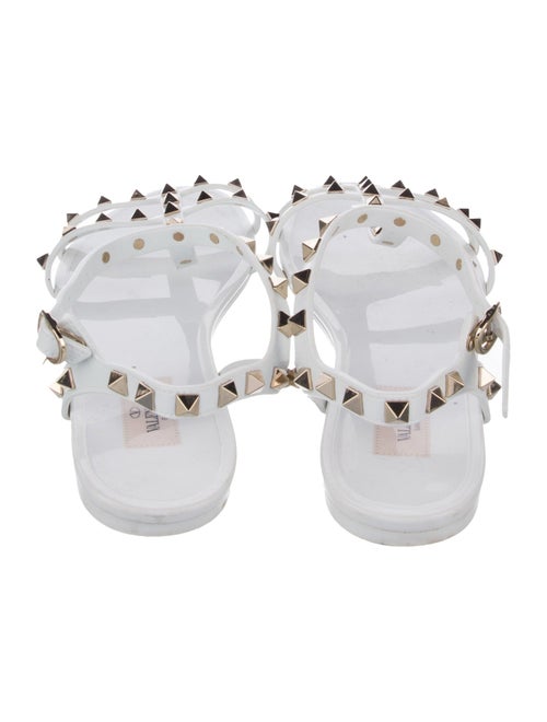Valentino Rockstud Accents Rubber Gladiator Sandals