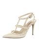 Valentino Rockstud Accents Leather T-Strap Pumps
