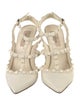 Valentino Rockstud Accents Leather T-Strap Pumps