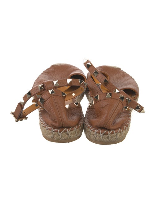 Valentino Rockstud Accents Leather Espadrilles