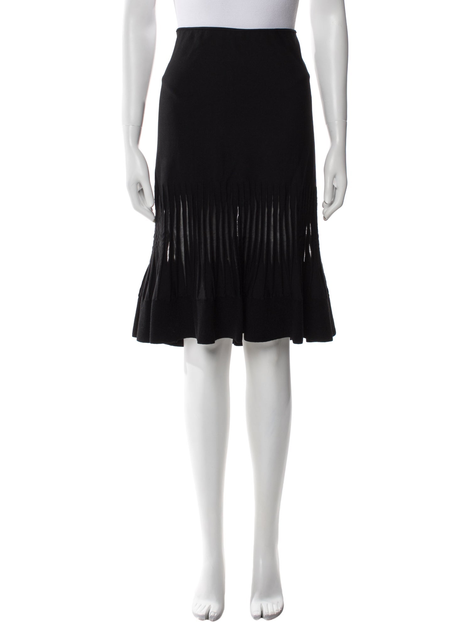 Valentino Pleated Accents Knee-Length Skirt