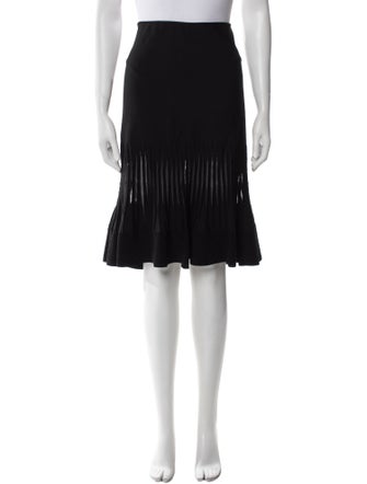 Valentino Pleated Accents Knee-Length Skirt