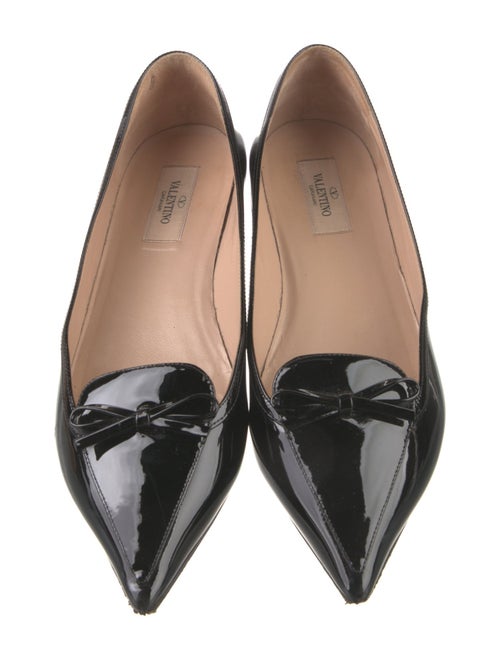Valentino Rockstud Accents Patent Leather Ballet Flats
