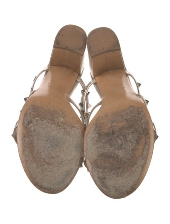 Valentino Rockstud Accents Leather Slides