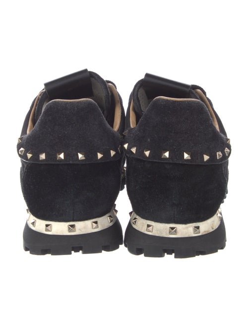 Valentino Rockstud Accents Suede Sneakers