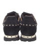Valentino Rockstud Accents Suede Sneakers