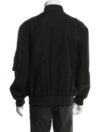 Valentino Rockstud Accents Virgin Wool Bomber Jacket