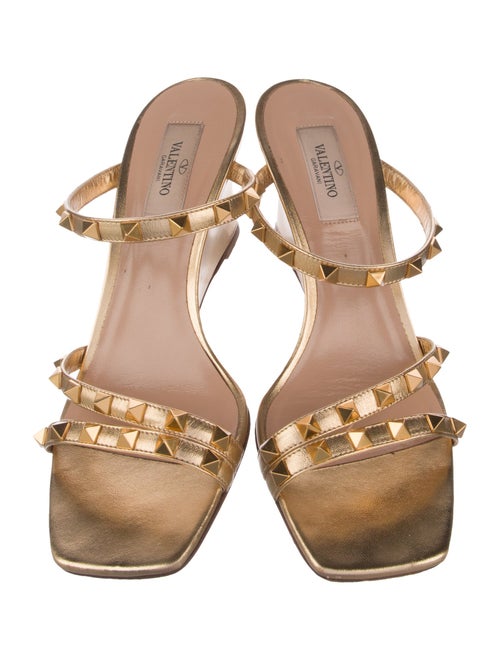 Valentino Leather Studded Accents Sandals